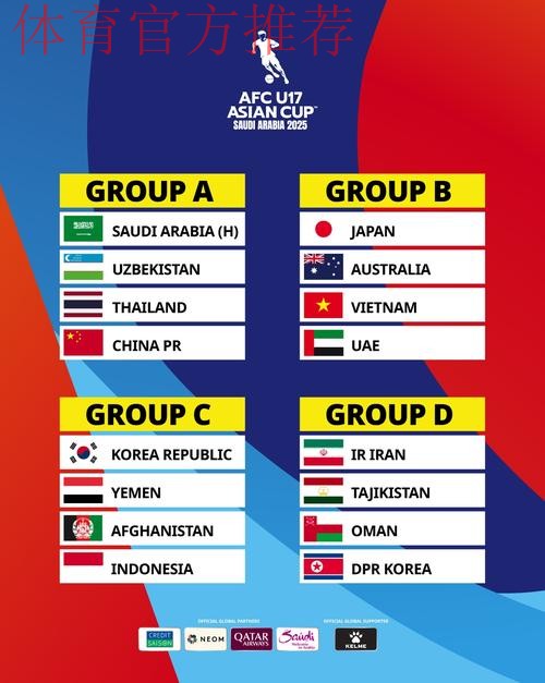 U-17亚洲杯决赛阶段抽签结果揭晓 中国队与沙特队、乌兹别克斯坦队、泰国队同组
